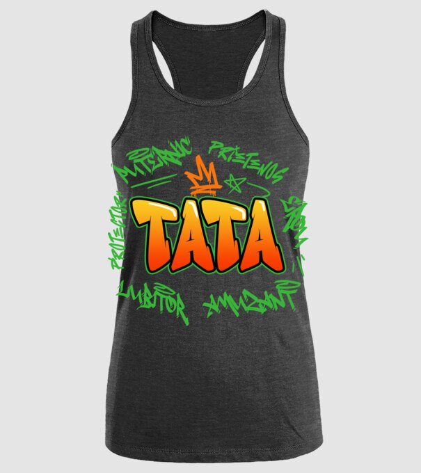Graffiti tata model negru pe tricou