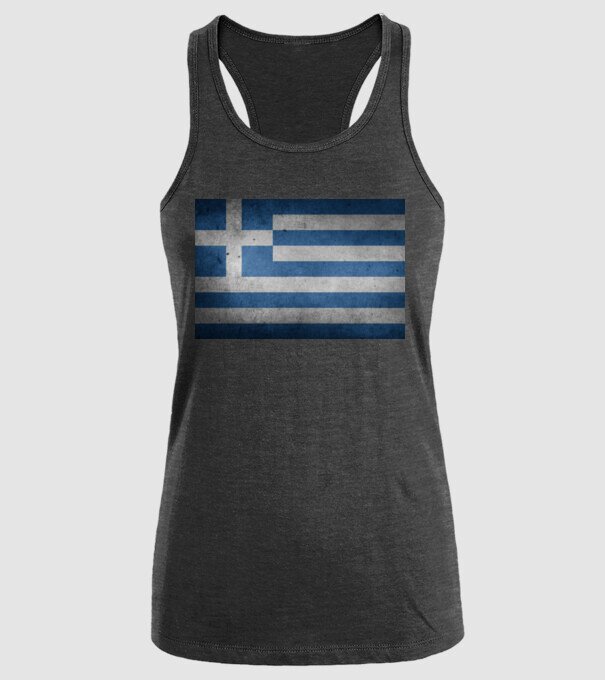 GREECE model negru pe tricou