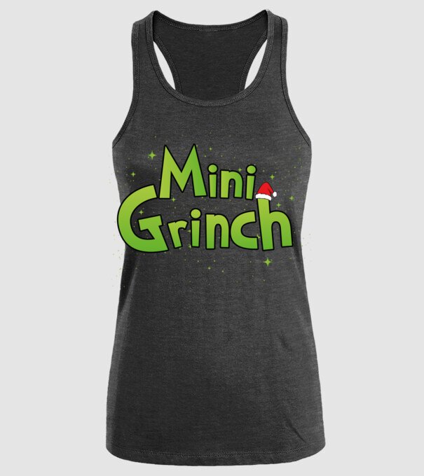 Grinch Family Mini Grinch model negru pe tricou
