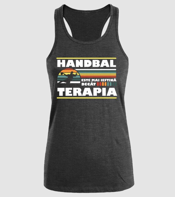 Handbal terapia model negru pe tricou