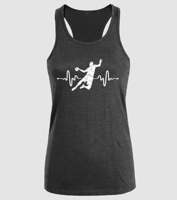 handball heartbeat model negru pe tricou