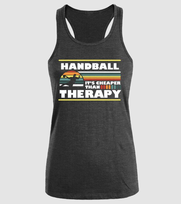 Handball therapy model negru pe tricou
