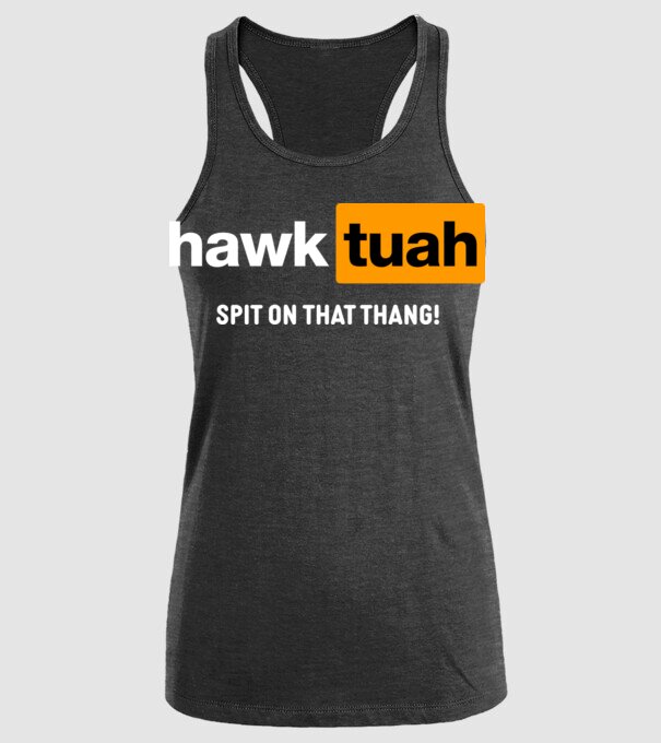 hawk tuah pornhub mix model negru pe tricou