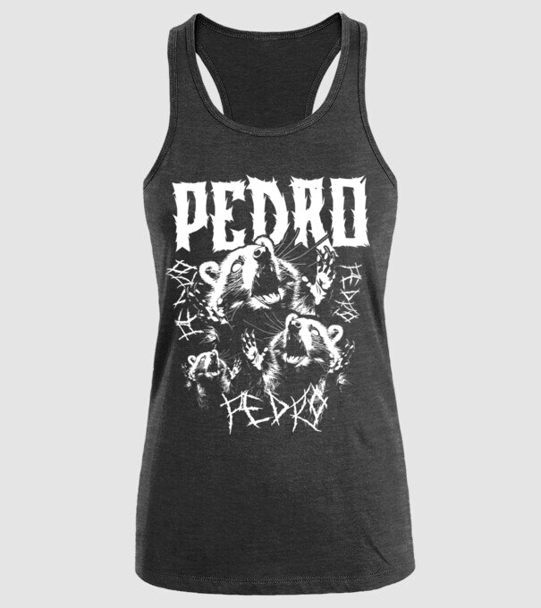 Heavy Metal pedro model negru pe tricou