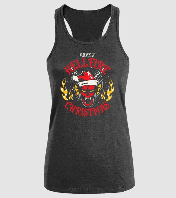 Hellfire Christmas model negru pe tricou