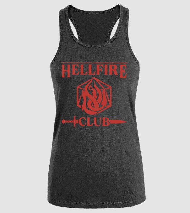 hellfire club 85 model negru pe tricou