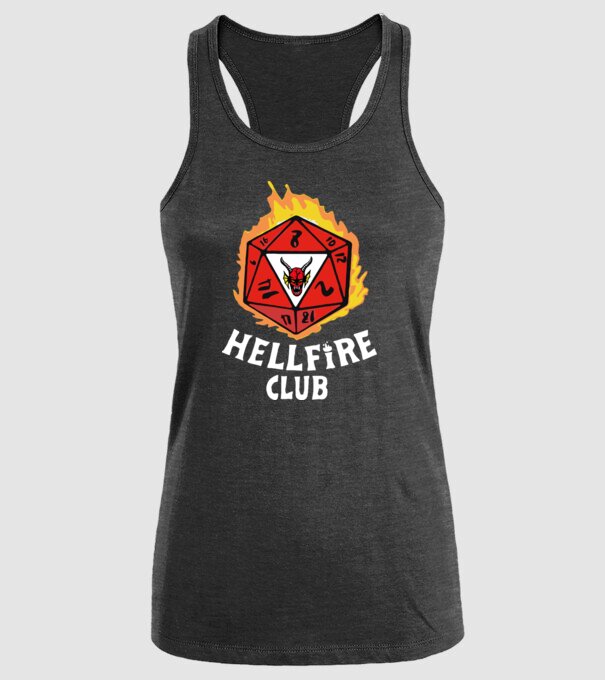 hellfire club roll dice model negru pe tricou