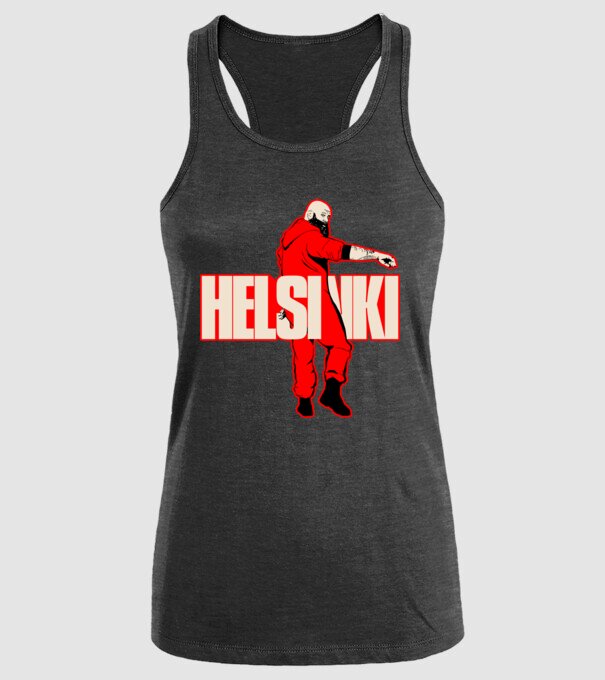 helsinki la casa de papel model negru pe tricou
