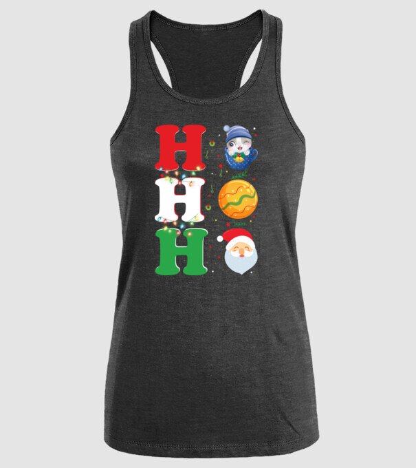 Ho-ho-ho christmas model negru pe tricou