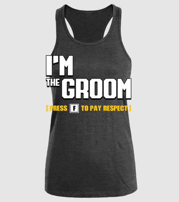 I'm the Groom model negru pe tricou