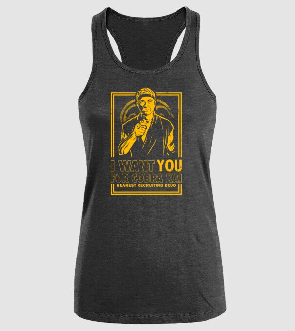 I want you cobra kai model negru pe tricou