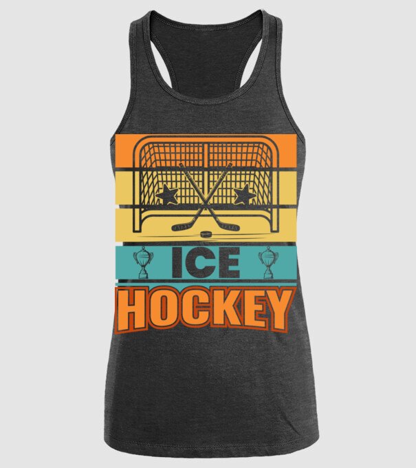 Ice Hockey model negru pe tricou