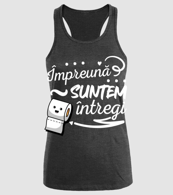 Împreună suntem întregi! model negru pe tricou