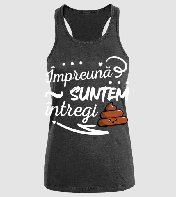 Împreună suntem întregi! model negru pe tricou