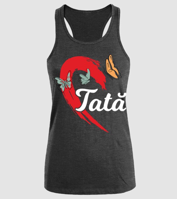 Tată model negru pe tricou