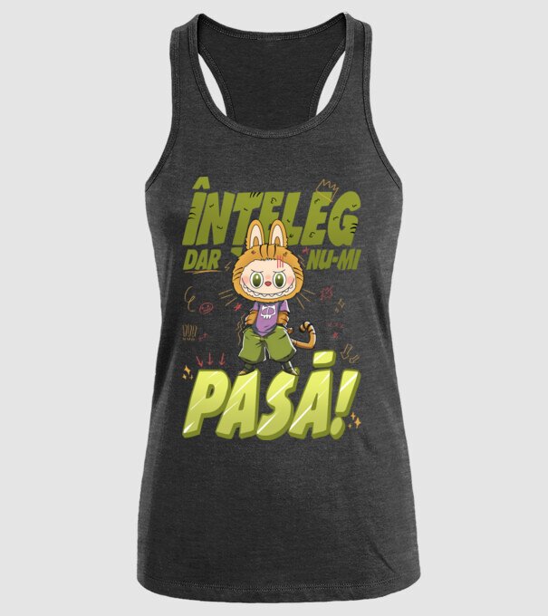 Înțeleg dar nu-mi pasă! model negru pe tricou