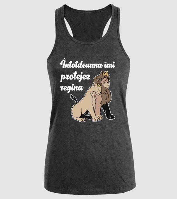 Întotdeauna îmi protejez regina model negru pe tricou