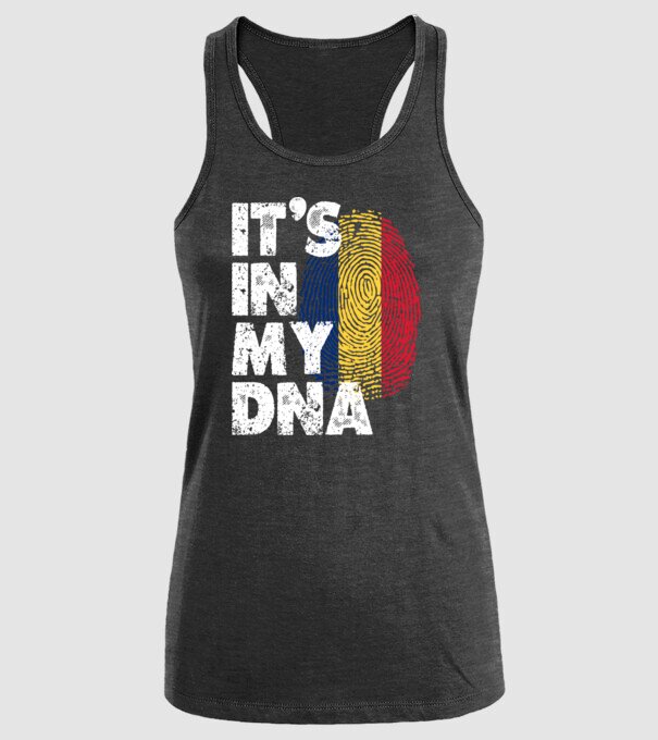 its in my dna model negru pe tricou