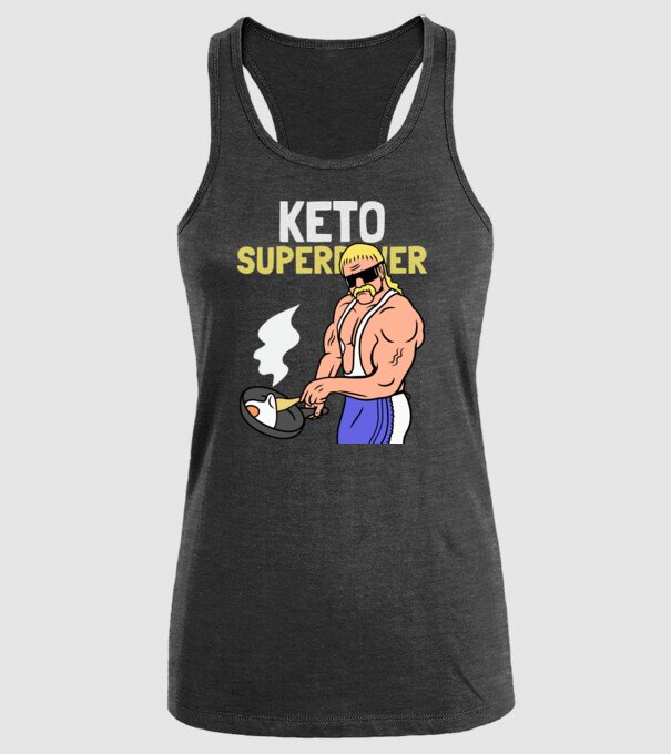 KETO SUPERPOWER model negru pe tricou