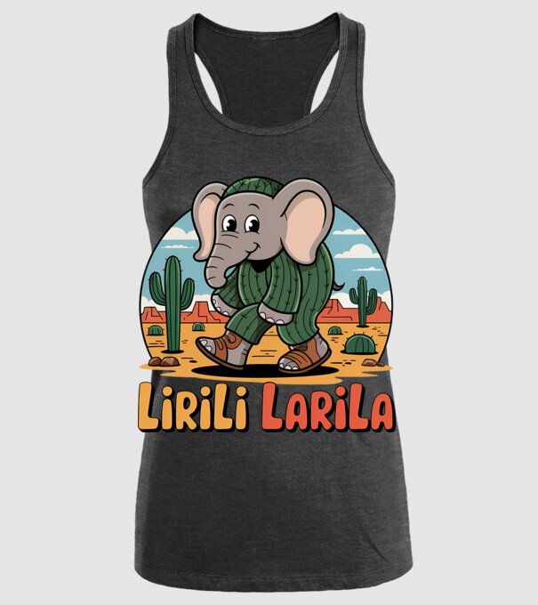 Lirili Larila model negru pe tricou