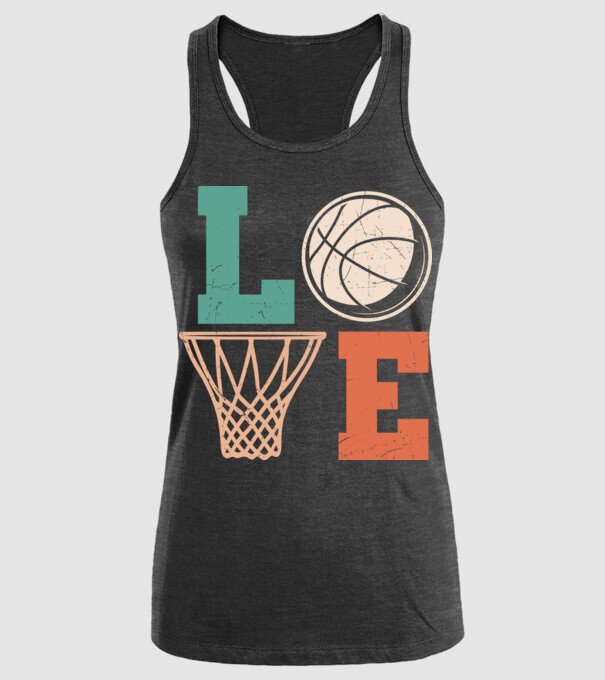 LOVE basketball model negru pe tricou