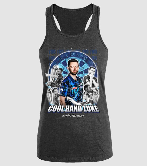 Luke Humphries World Champion model negru pe tricou