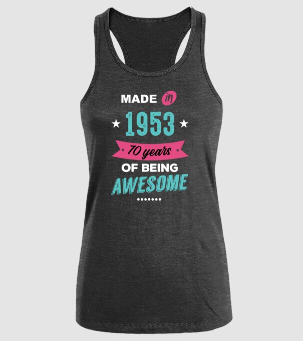 MADE IN 1953 model negru pe tricou
