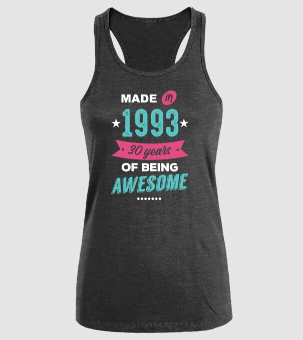 Made in 1993 model negru pe tricou