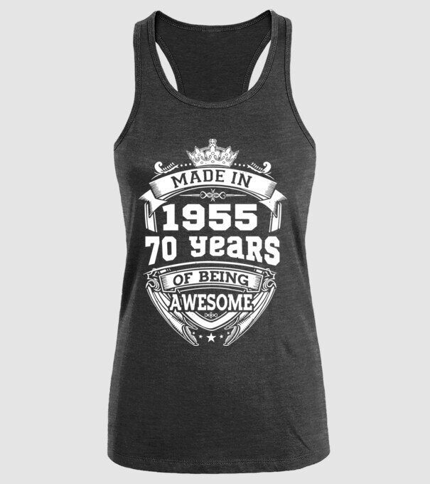 Made in awesome 1955 model negru pe tricou