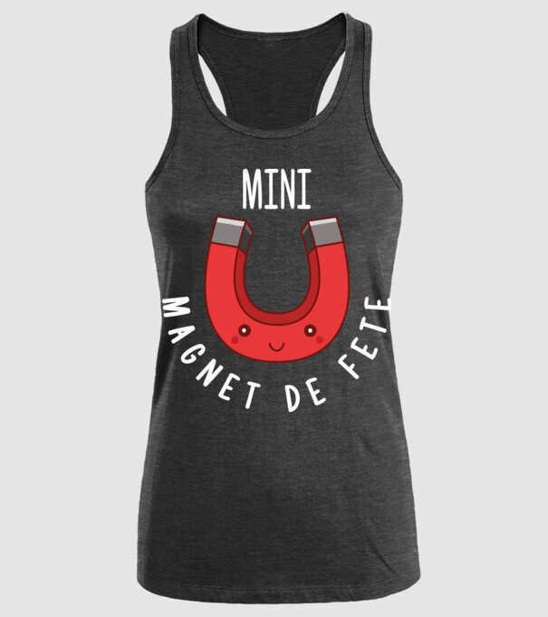 Mini magnet de fete model negru pe tricou