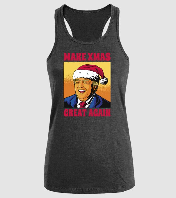 Make Xmas great again model negru pe tricou