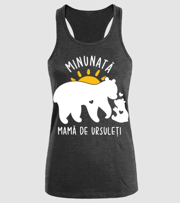 Minunată mamă de ursuleți model negru pe tricou