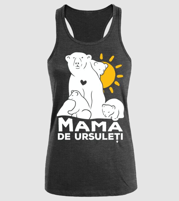 Minunată mamă de ursuleți model negru pe tricou