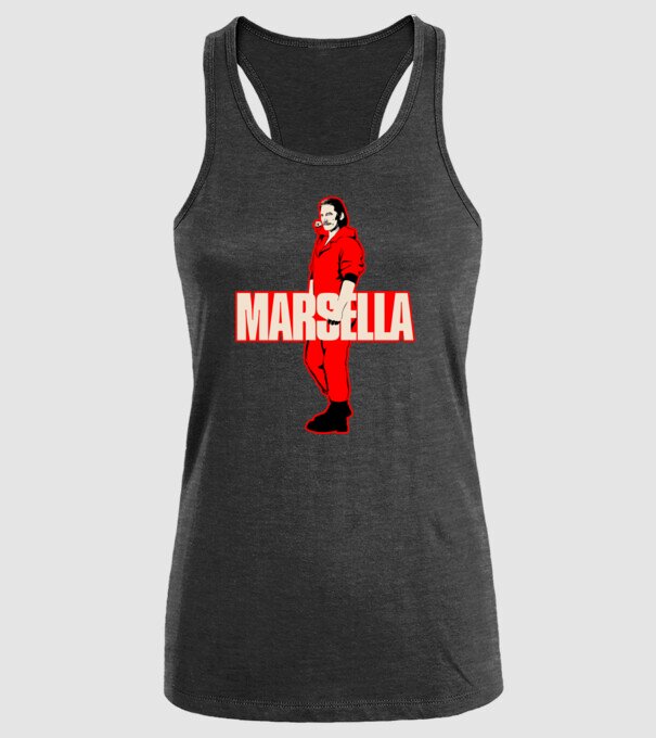mareille la casa de papel model negru pe tricou