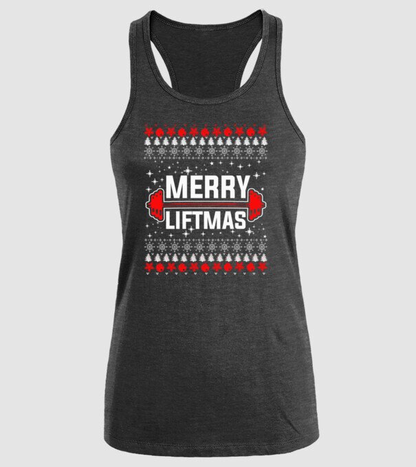 Merry liftmas 1 model negru pe tricou