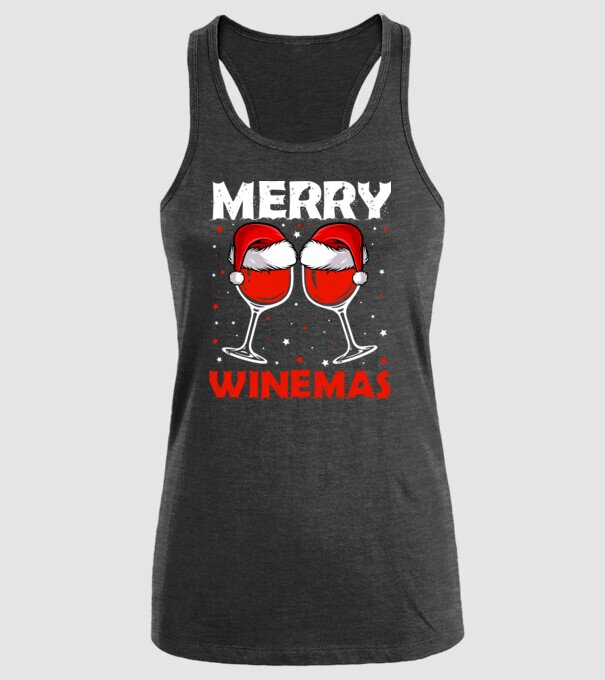 Merry winemas model negru pe tricou