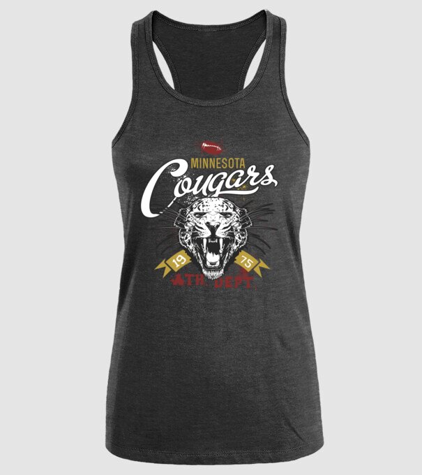 Minesota Cougars model negru pe tricou