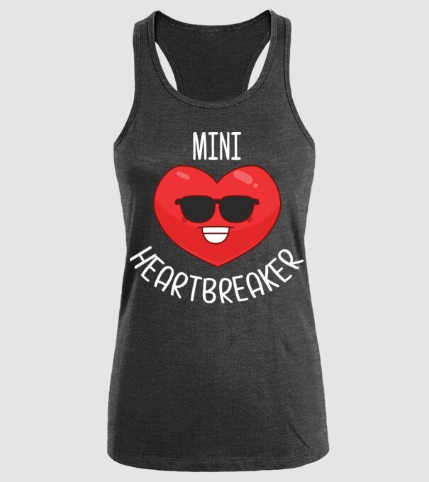 mini heartbreaker model negru pe tricou
