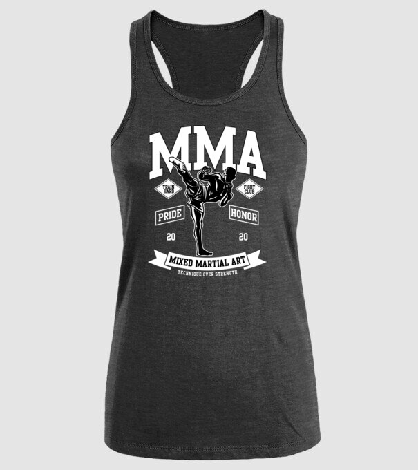MMA model negru pe tricou