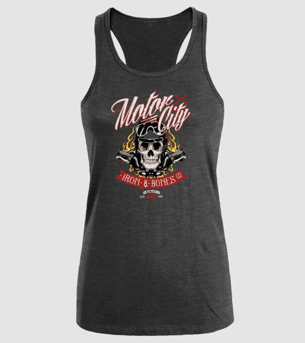 Motor City model negru pe tricou