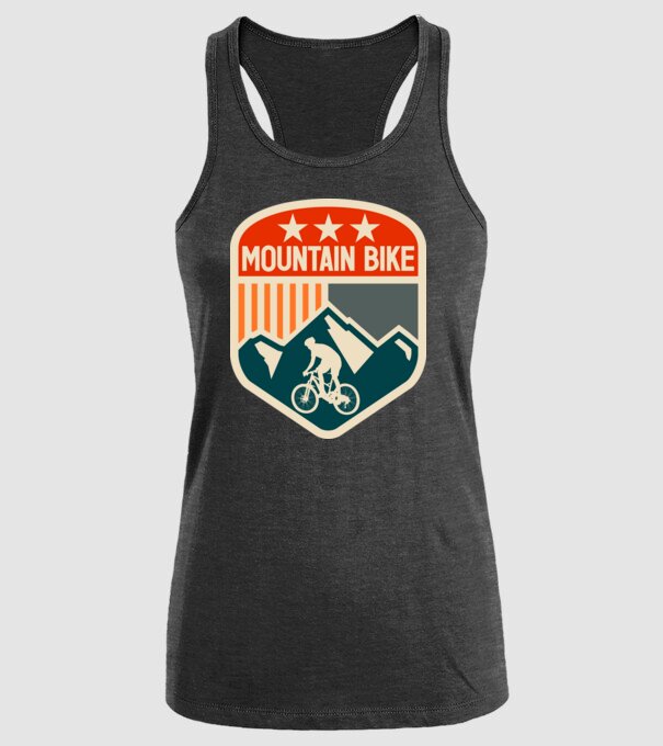 Mountain Bike model negru pe tricou