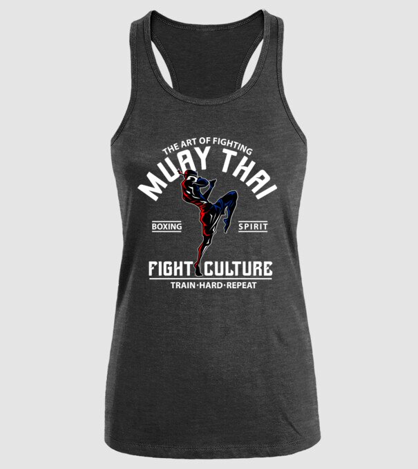 Muay Thai model negru pe tricou