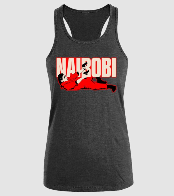 nairobi la casa de papel model negru pe tricou