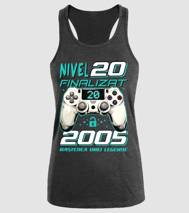Nivel finalizat 20 2005 model negru pe tricou