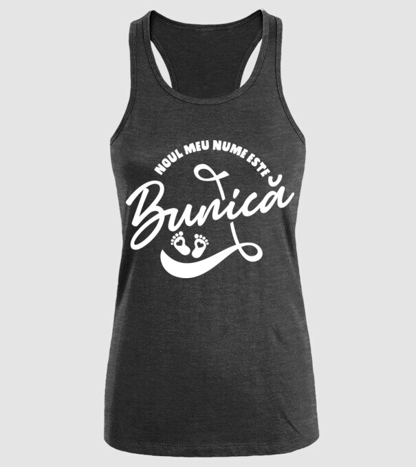 Noul meu nume este Bunică model negru pe tricou