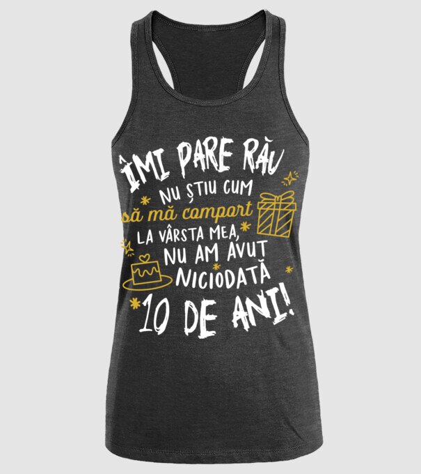 Nu am avut niciodată 10 de ani model negru pe tricou