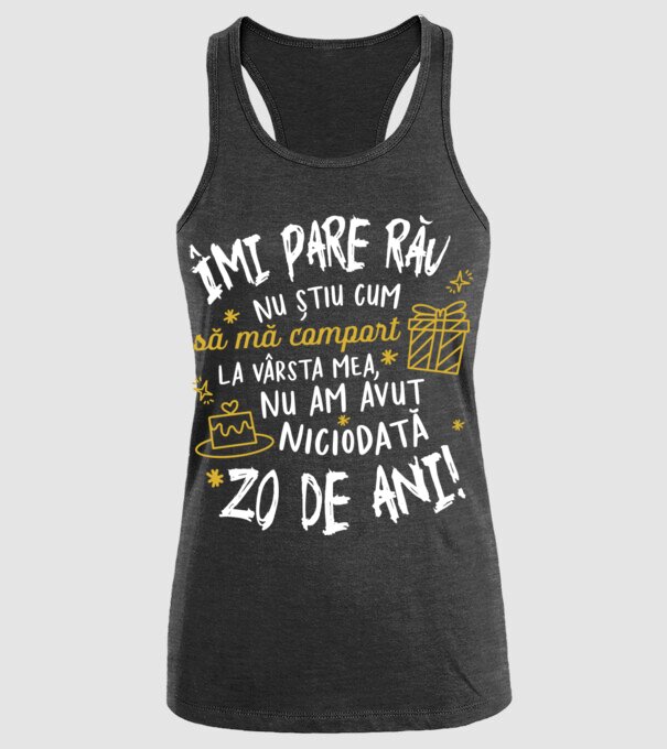 Nu am avut niciodată 20 de ani model negru pe tricou