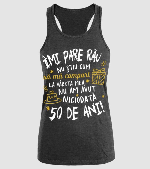 Nu am avut niciodată 50 de ani model negru pe tricou