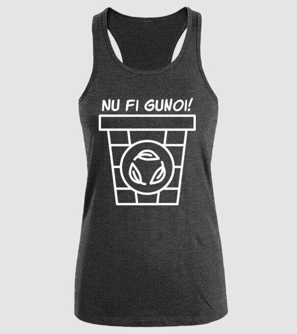 Nu fi gunoi  model negru pe tricou