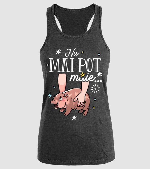 Nu mai pot muie... model negru pe tricou